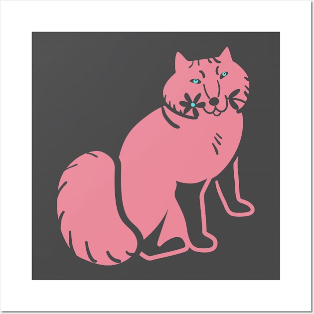 Pink Arctic fox Wall Art by belettelepink